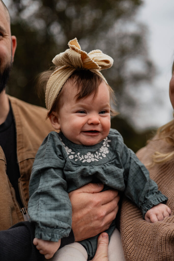 Milestone session capturing baby’s emerging personality