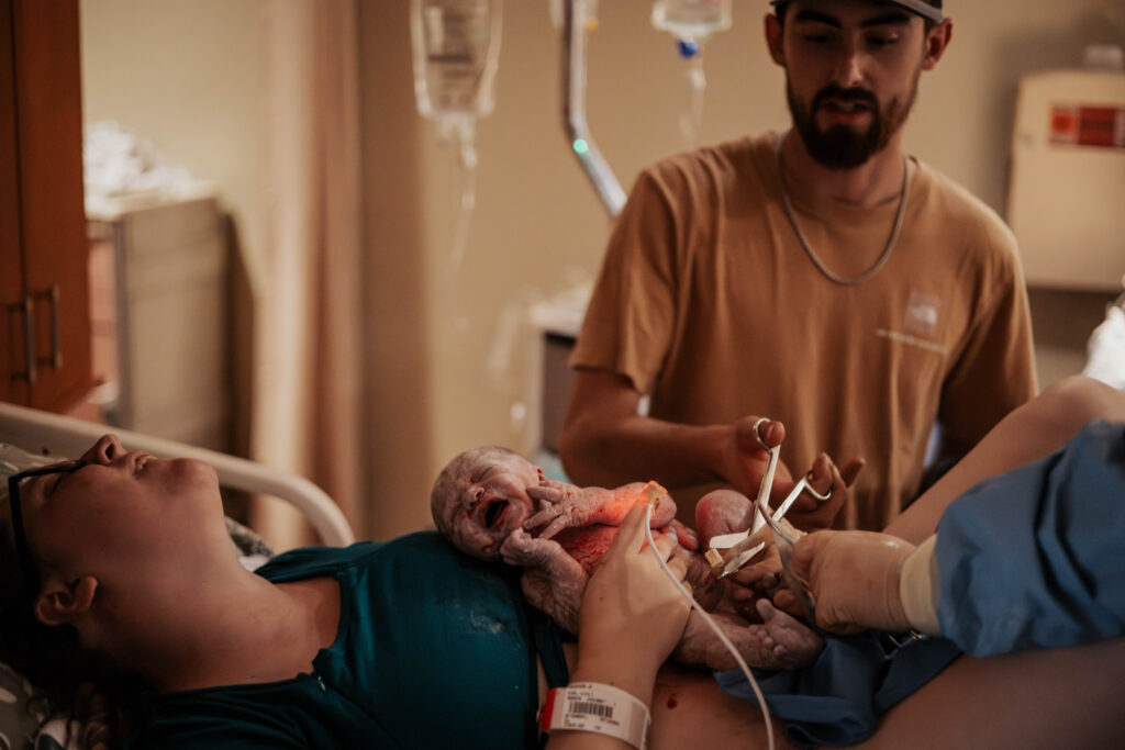 newborn session with high emotions